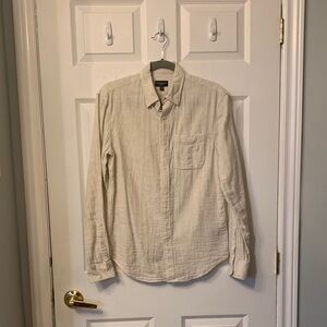 Club Monaco Unisex Oatmeal 100% Cotton Button Down Shirt